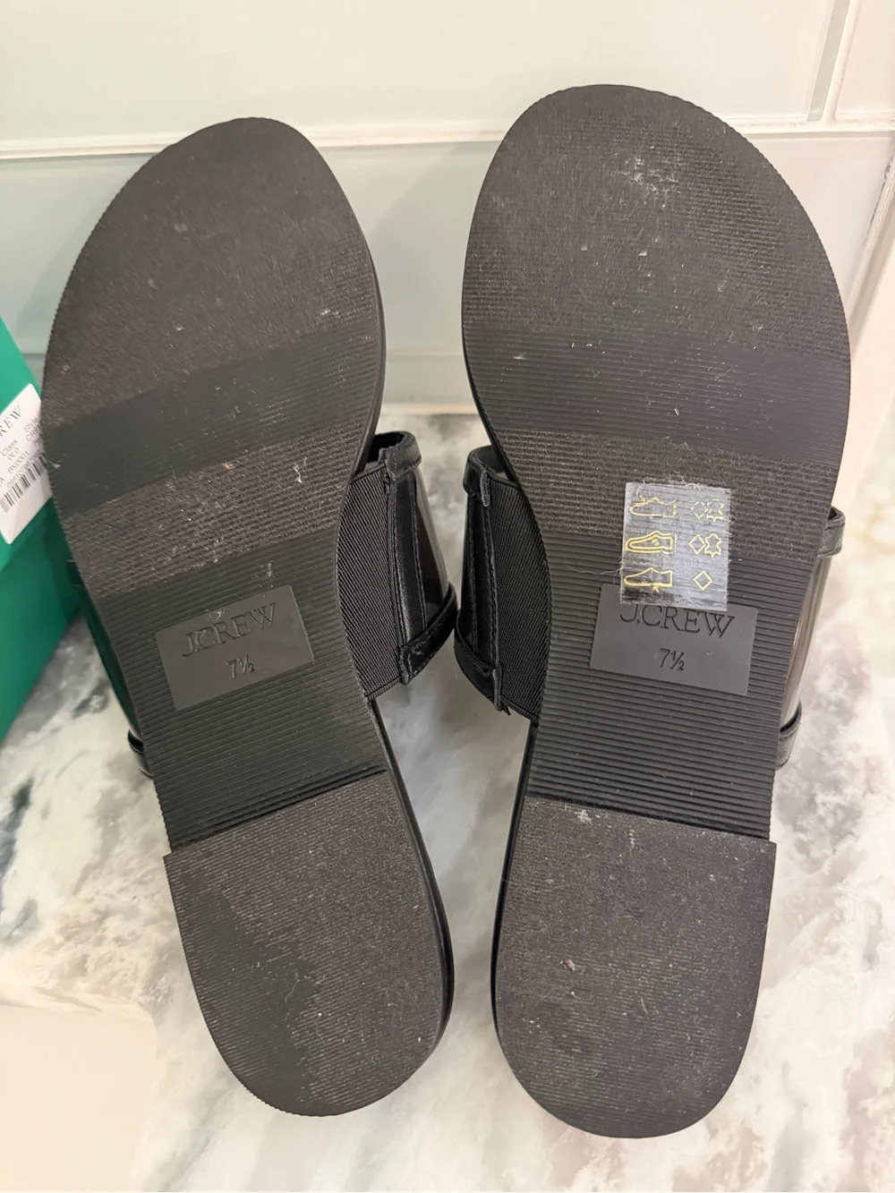 NWT JCrew Audrey Jelly and Leather Thong Sandals in size 7.5